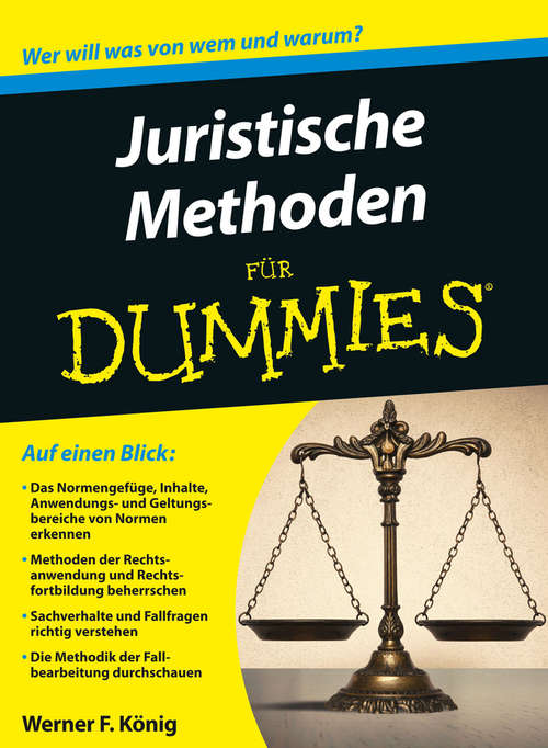 Book cover of Juristische Methoden für Dummies