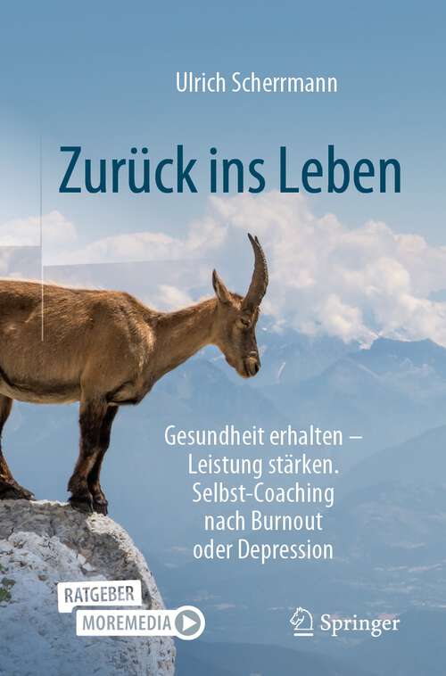 Book cover of Zurück ins Leben: Gesundheit erhalten – Leistung stärken. Selbst-Coaching nach Burnout oder Depression (1. Aufl. 2022)