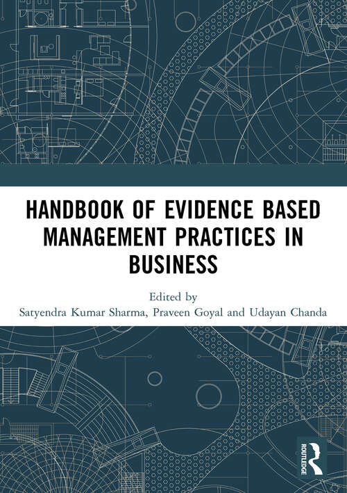 Book cover of Handbook of Evidence Based Management Practices in Business