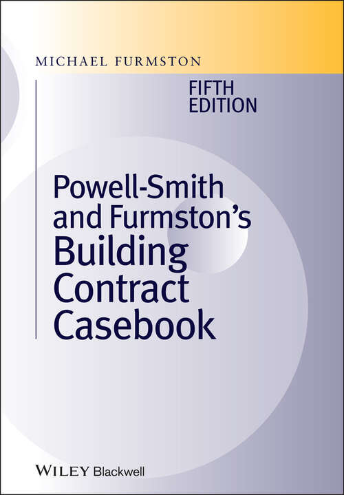 Book cover of Powell9;]Smith and Furmston's Building Contract Casebook (5)