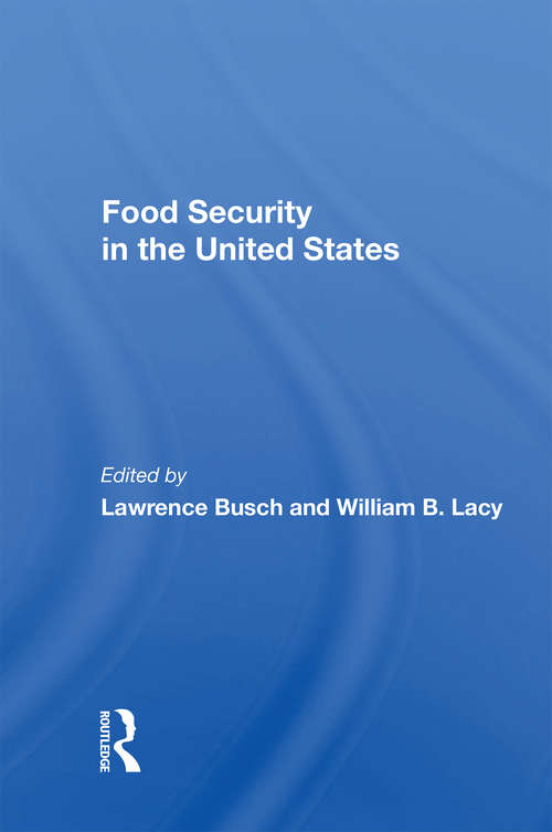 Book cover of Food Security In The United States