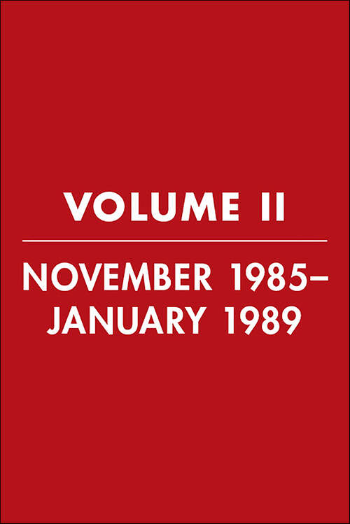 Book cover of Reagan Diaries, Volume 2: November 1985–January 1989