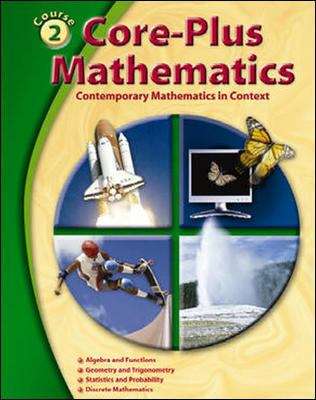Book cover of Core-Plus Mathematics: Contemporary Mathematics in Context, Course 2