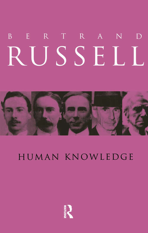 Book cover of Human Knowledge: Its Scope and Value