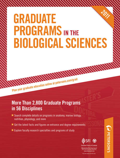 Book cover of Graduate Programs in the Biological Sciences 2011 (Grad #3)