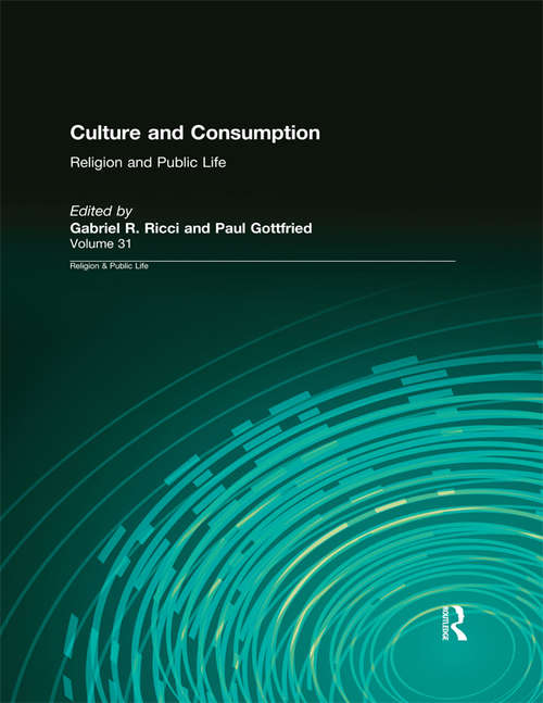 Book cover of Culture and Consumption