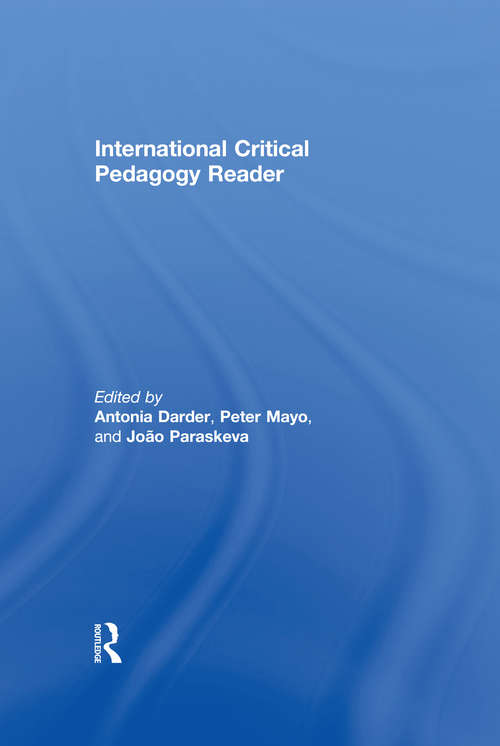 Book cover of International Critical Pedagogy Reader