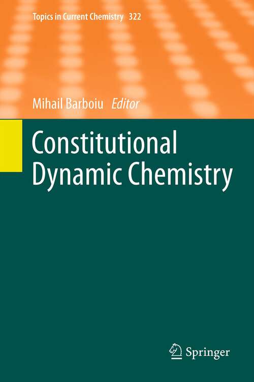 Book cover of Constitutional Dynamic Chemistry