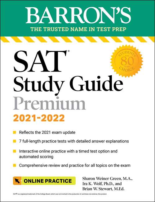 Barron's SAT Study Guide Premium, 2021-2022 (Barron's Test Prep)