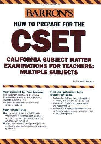 Book cover of How to Prepare for the CSET Multiple Subjects: California Subject Matter Examinations for Teachers