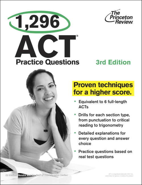 Book cover of 1,296 ACT Practice Questions, 3rd Edition