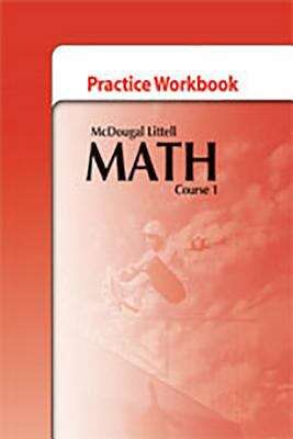 Book cover of Math Course 1: Practice Workbook