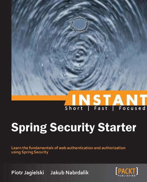 Book cover of Instant Spring Security Starter