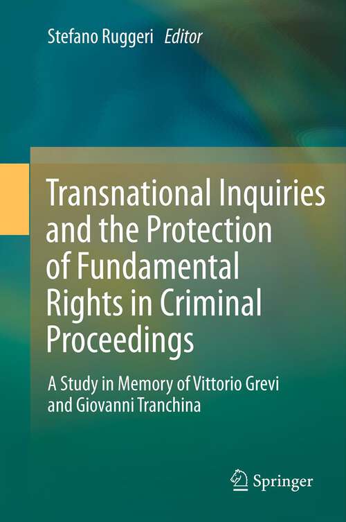 Book cover of Transnational Inquiries and the Protection of Fundamental Rights in Criminal Proceedings