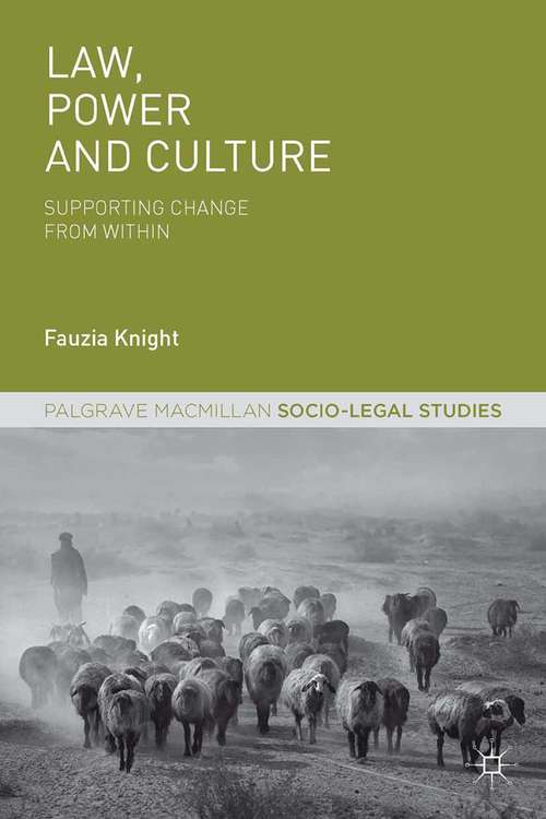 Book cover of Law, Power and Culture: Supporting Change From Within (2014) (Palgrave Socio-Legal Studies)
