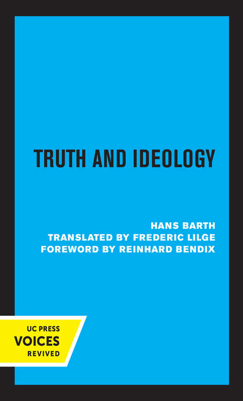 Book cover of Truth and Ideology