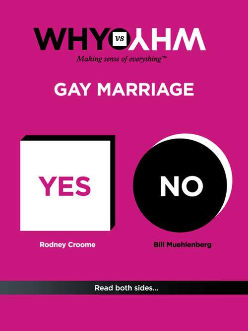 Book cover of WHY vs WHY Gay Marriage