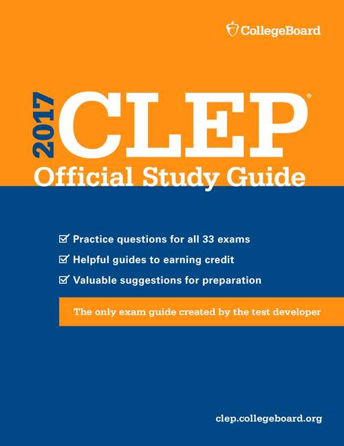Book cover of CLEP Official Study Guide 2017