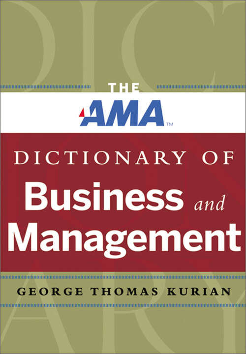 Book cover of The AMA Dictionary of Business and Management