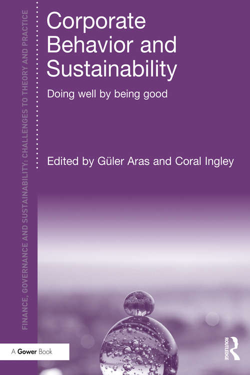 Book cover of Corporate Behavior and Sustainability: Doing Well by Being Good (Finance, Governance and Sustainability)