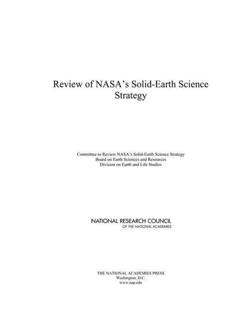 Book cover of Review of NASA's Solid-Earth Science Strategy