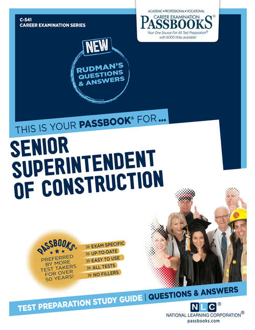 Book cover of Senior Superintendent of Construction: Passbooks Study Guide (Career Examination Series)