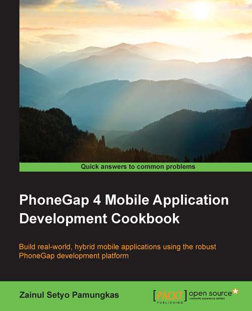 Book cover of PhoneGap 4 Mobile Application Development Cookbook