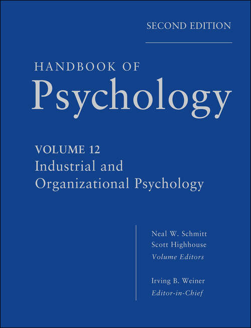 Book cover of Handbook of Psychology, Industrial and Organizational Psychology