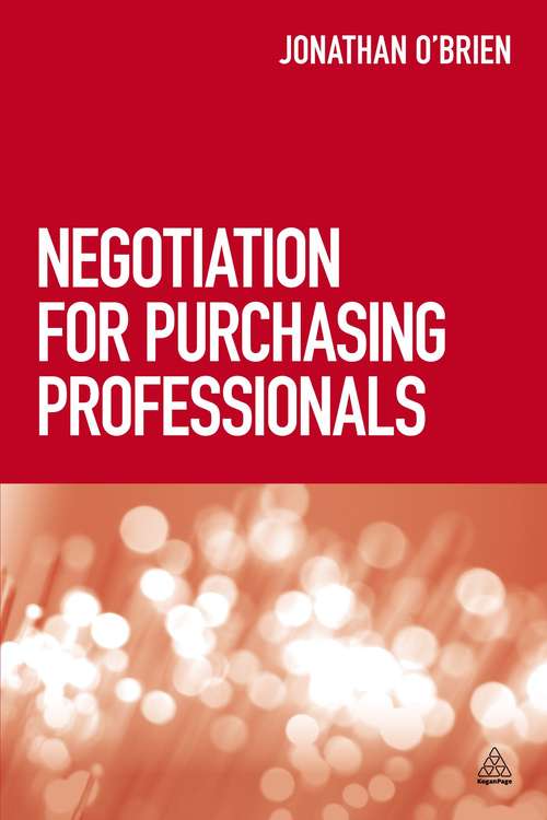 Book cover of Negotiation for Purchasing Professionals