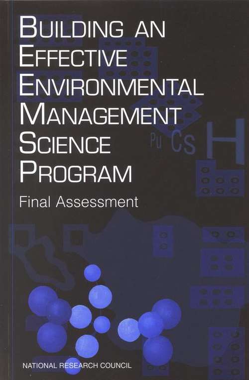 Book cover of Building An Effective Environmental Management Science Program: Final Assessment
