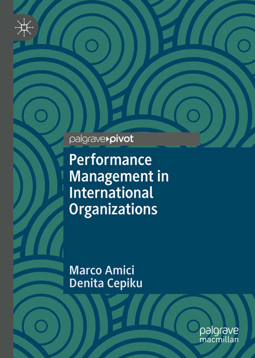 Book cover of Performance Management in International Organizations (1st ed. 2020)