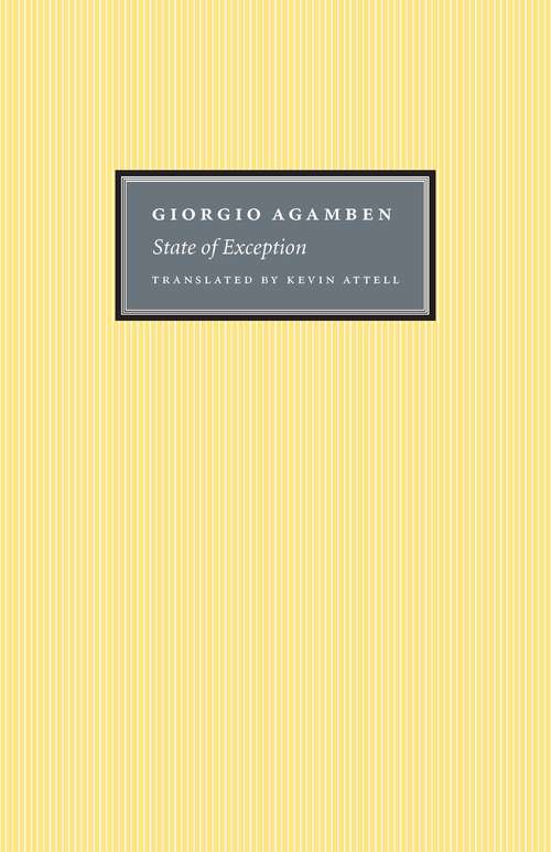 Book cover of State of Exception