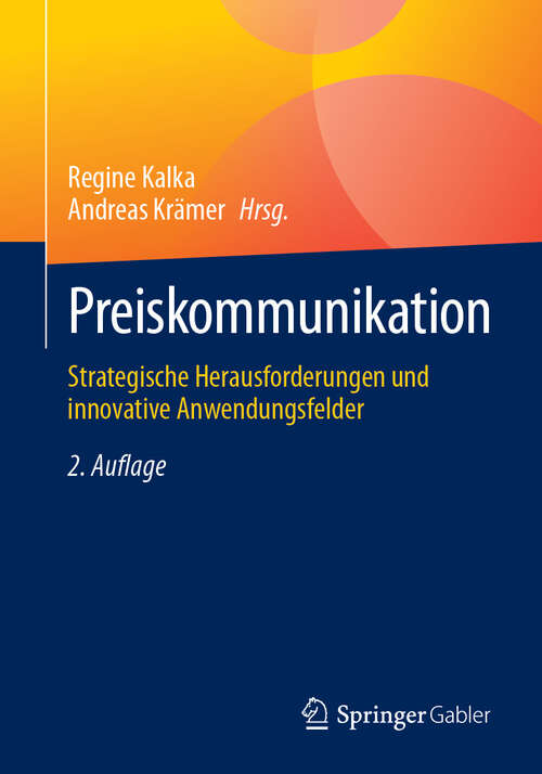 Book cover of Preiskommunikation: Strategische Herausforderungen und innovative Anwendungsfelder (2. Auflage 2025)
