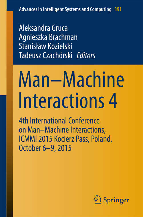 Book cover of Man-Machine Interactions 4