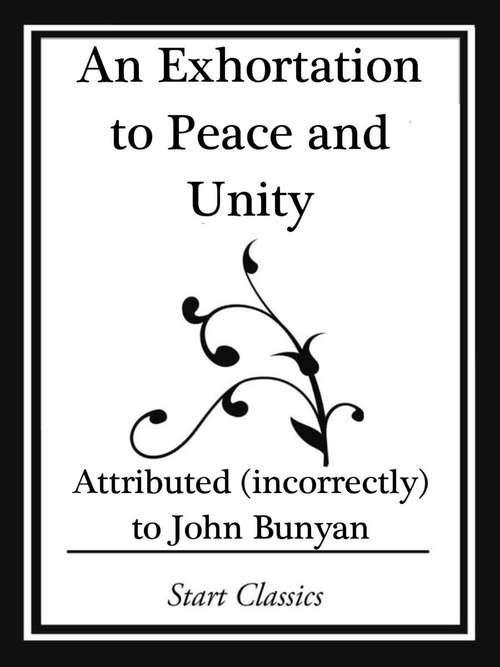 Book cover of An Exhortation to Peace and Unity