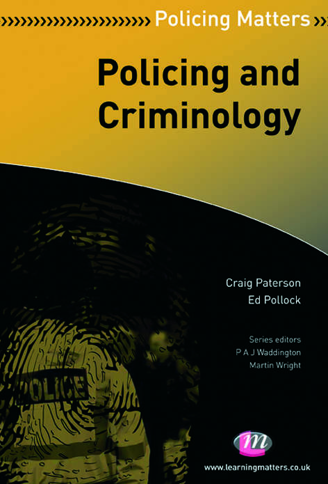 Book cover of Policing and Criminology