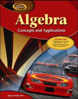 Book cover of Algebra: Concepts and Applications (Volume One)