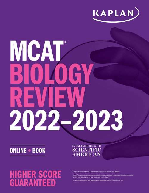 Book cover of MCAT Biology Review 2022-2023: Online + Book (Kaplan Test Prep)