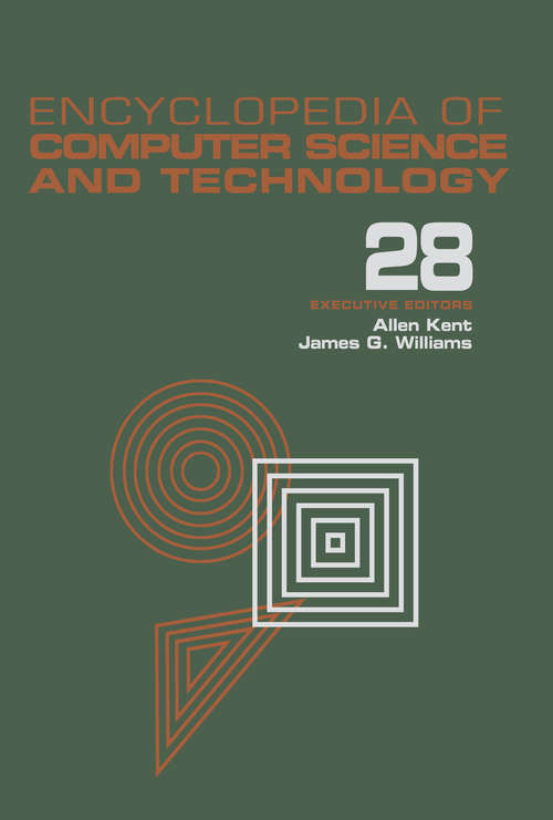 Book cover of Encyclopedia of Computer Science and Technology: Volume 28 - Supplement 13: AerosPate Applications of Artificial Intelligence to Tree Structures (Computer Science And Technology Encyclopedia Ser.)