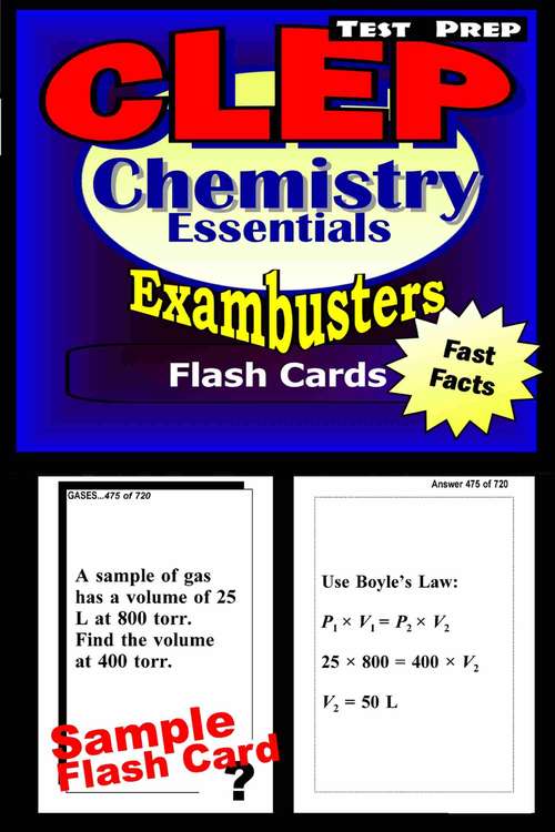 Book cover of CLEP Test Prep Review Flash Cards: Chemistry Essentials (Exambusters CLEP Workbook #2)