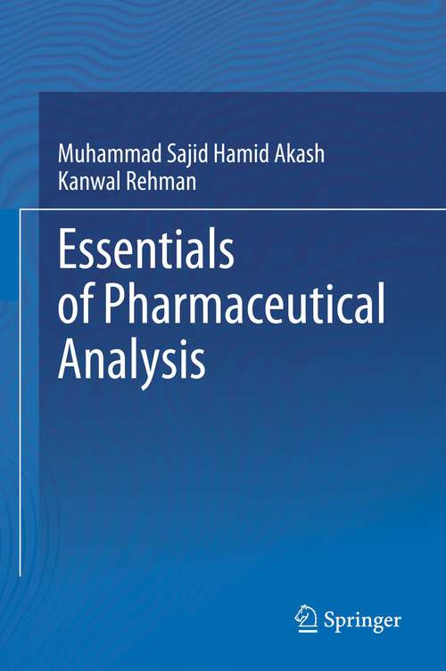 Book cover of Essentials of Pharmaceutical Analysis (1st ed. 2020)