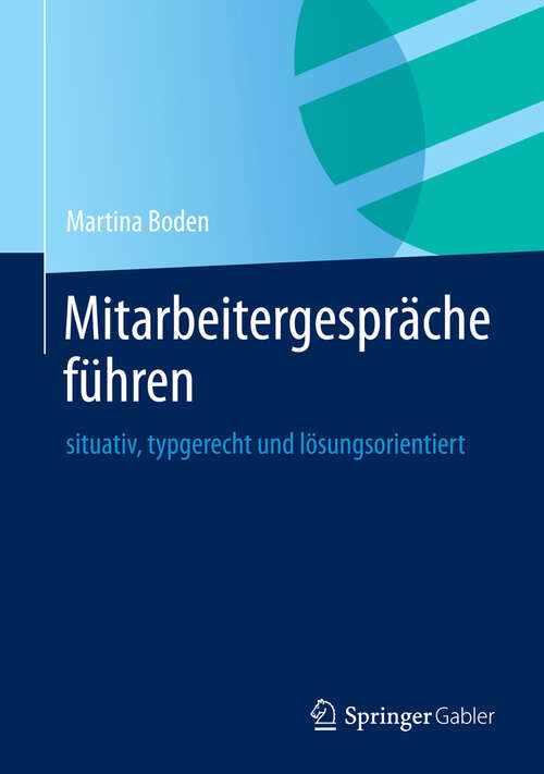 Book cover of Mitarbeitergespräche führen