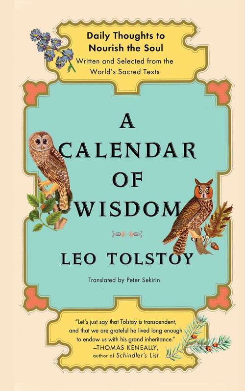Book cover of A Calendar of Wisdom: Daily Thoughts to Nourish the Soul (Inspirational Ser.)