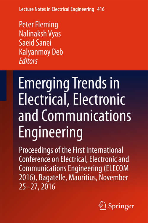 Book cover of Emerging Trends in Electrical, Electronic and Communications Engineering