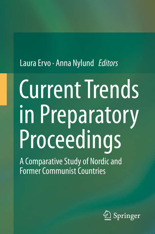 Book cover of Current Trends in Preparatory Proceedings