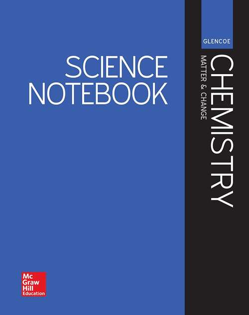 Book cover of Glencoe Chemistry: Matter and Change, Science Notebook