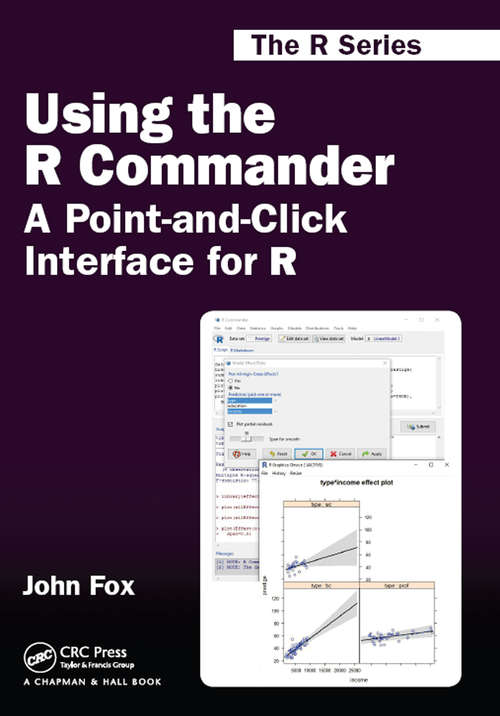 Book cover of Using the R Commander: A Point-and-Click Interface for R