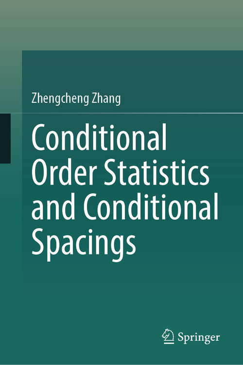 Book cover of Conditional Order Statistics and Conditional Spacings