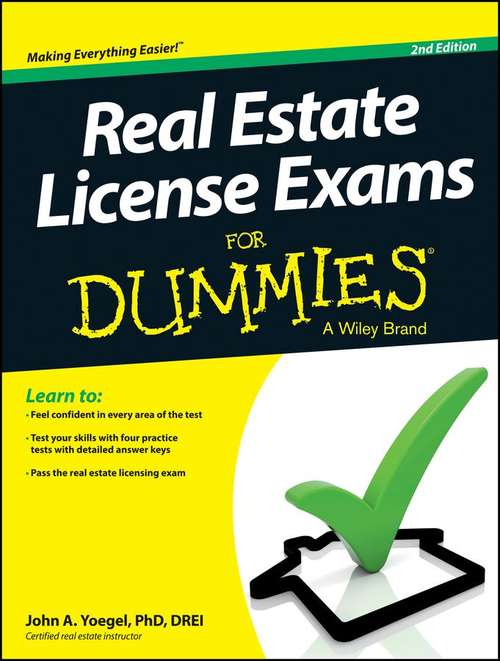 Book cover of Real Estate License Exams For Dummies