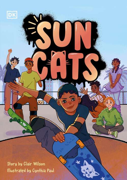 Book cover of Phonic Books Sun Cats Graphic Novel: Sounds of the Alphabet (Phonic Books Catch-Up Decodable Readers)